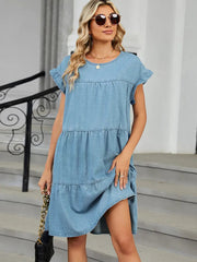 Summer Loose Fit Pullover Denim Dress Newgew Dresses