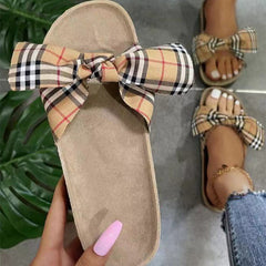 Fashion Casual Patchwork With Bow Round Comfortable Shoes NewGew