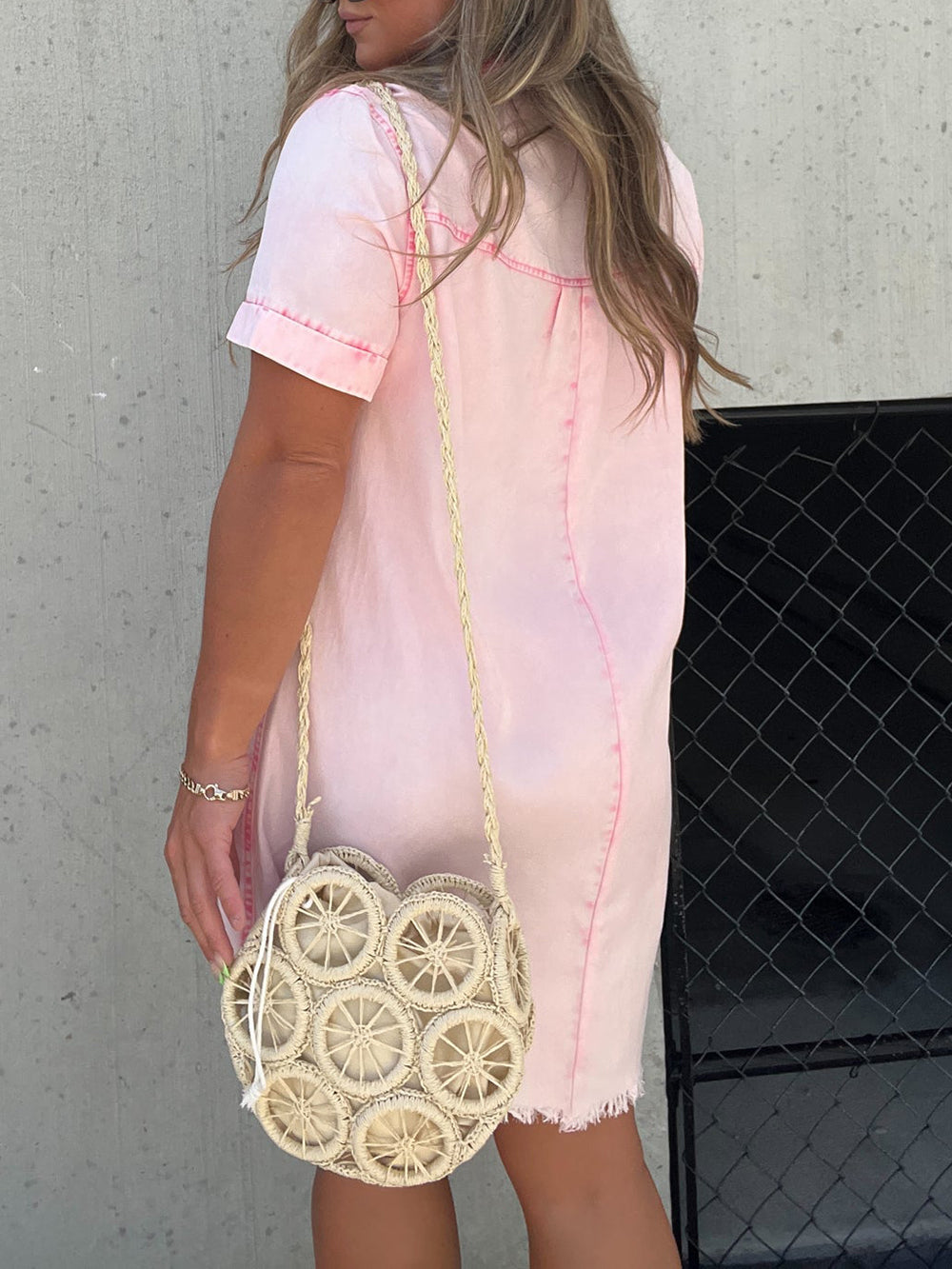 Happy Endings Tencel Shirt Dress Pink Newgew Dresses