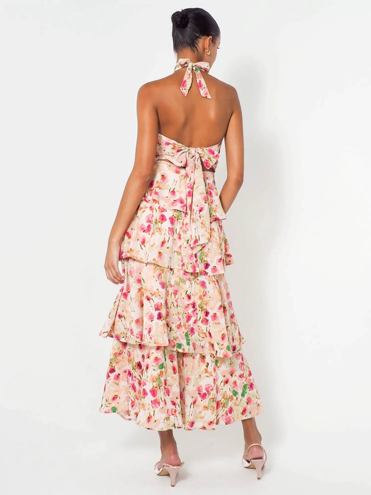 Halterneck Maxi Dress - Provence Bloom Newgew Dresses