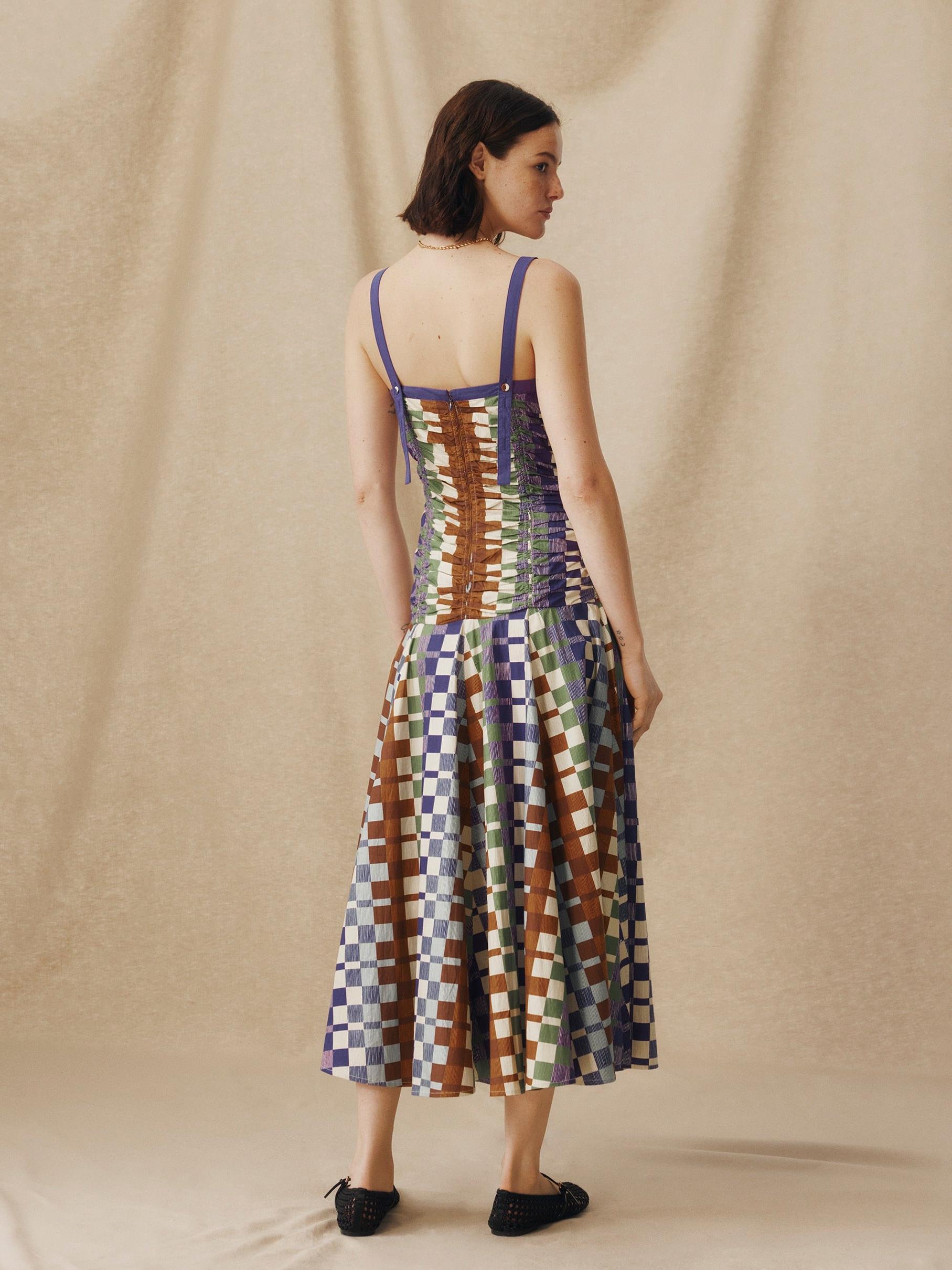 Algodonian Geometry Midi Dress Newgew Dresses