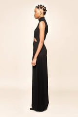 Pleated Cutout Maxi Dress Newgew Dresses
