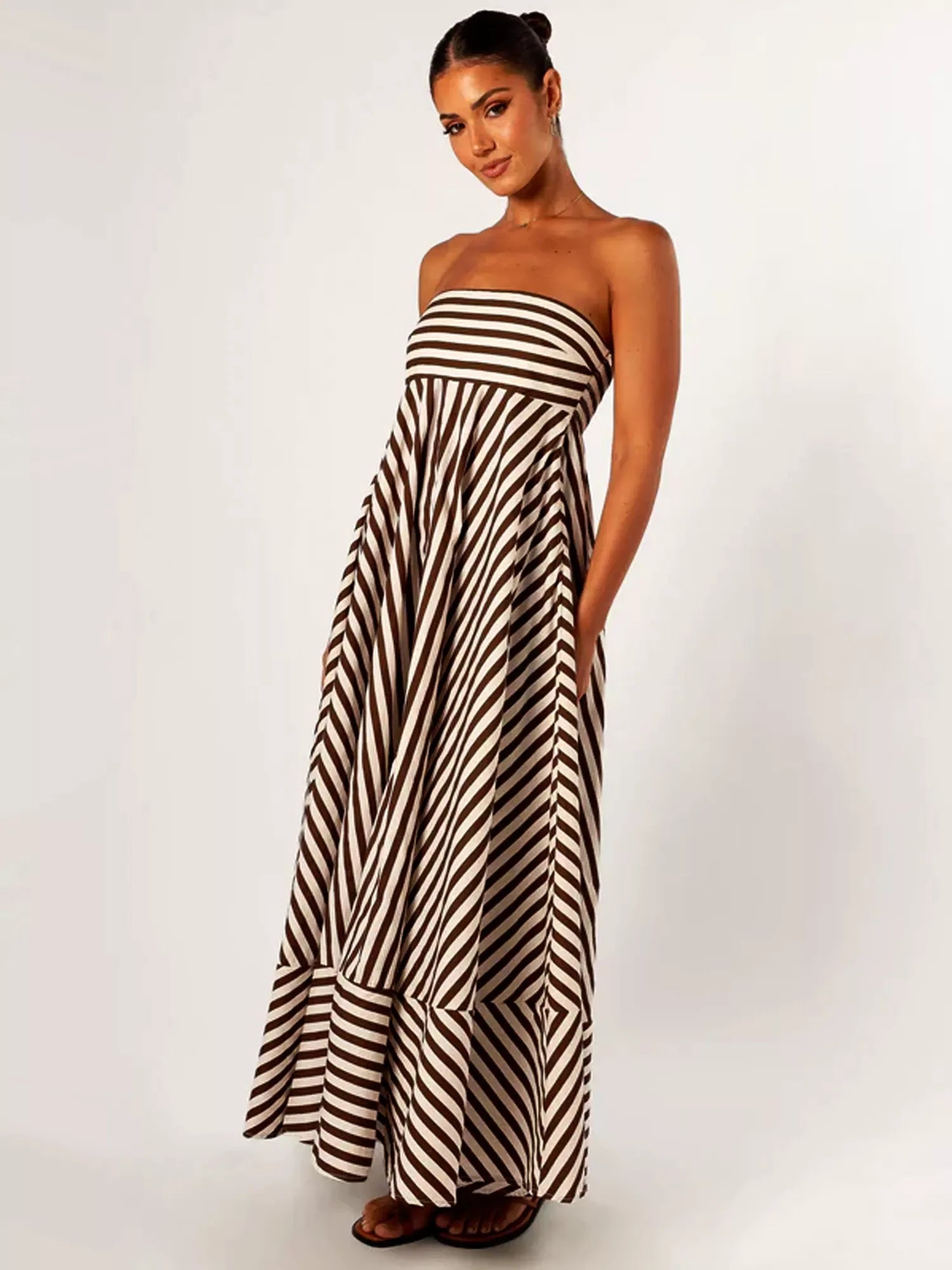 Nocturnal Charm Ruched Maxi Dress Newgew Dresses
