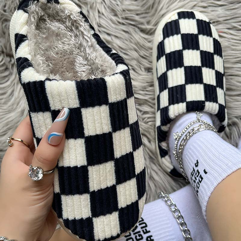 Casual Living Patchwork Round Keep Warm Shoes NewGew