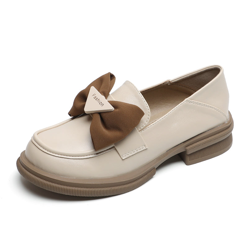 Women Fashion Bowknot Lug Sole Casual Shoes Newgew Shoes