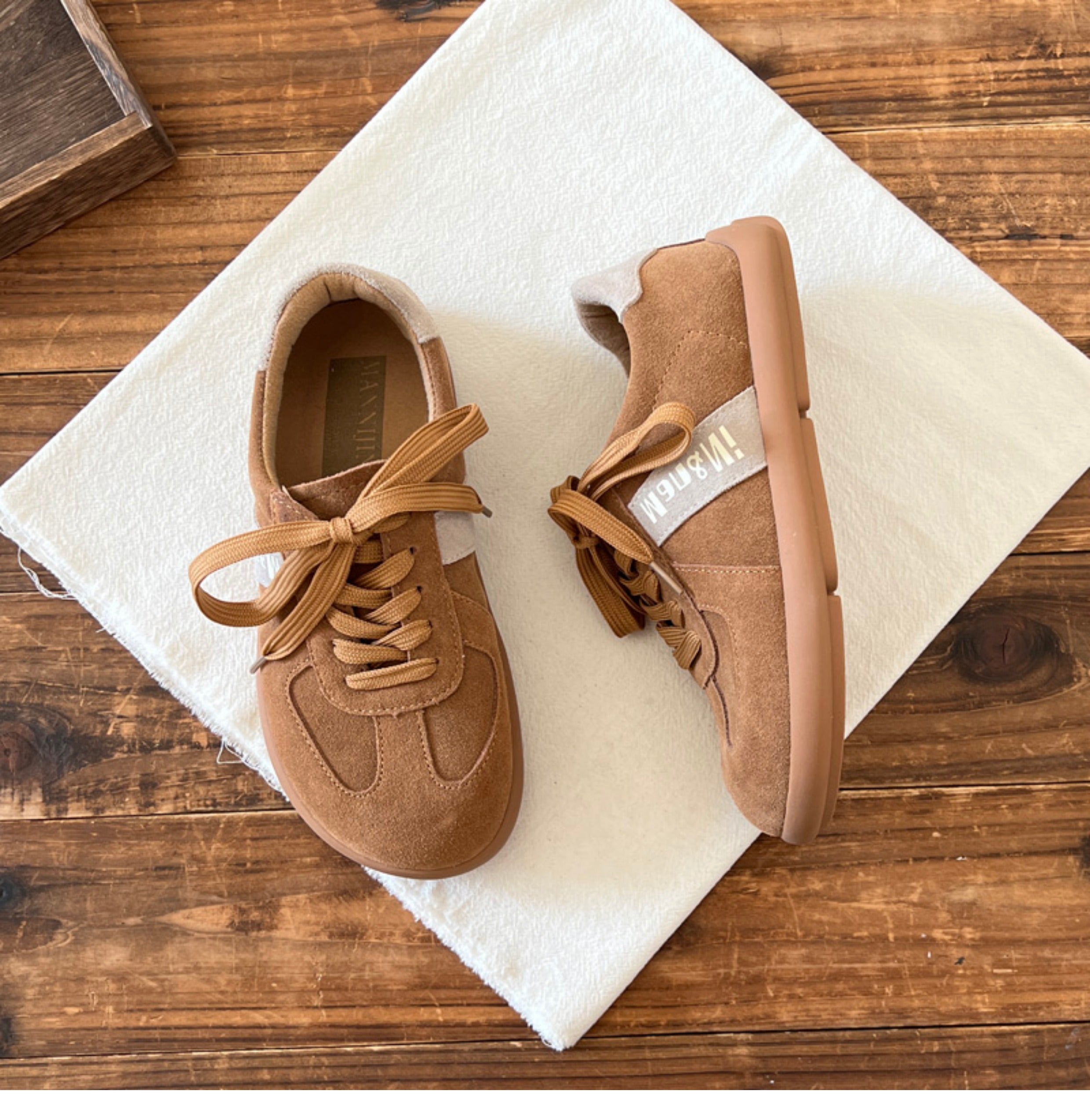 Women Retro Leather Soft Flat Casual Training Shoes Newgew Shoes