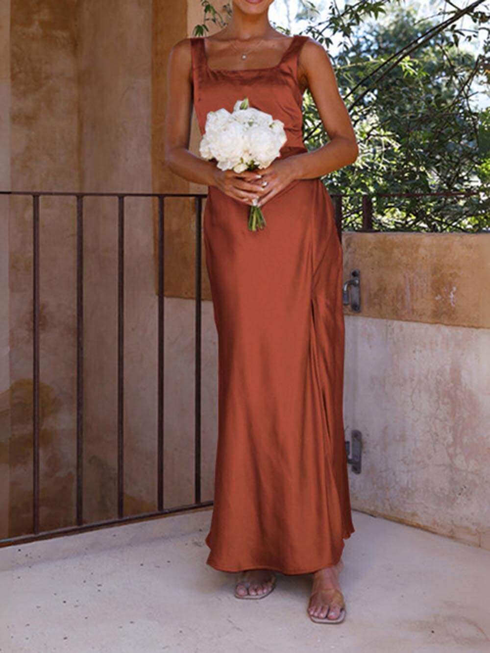 Summer Halter Satin Bridesmaid Prom Maxi Dresses Newgew Dresses