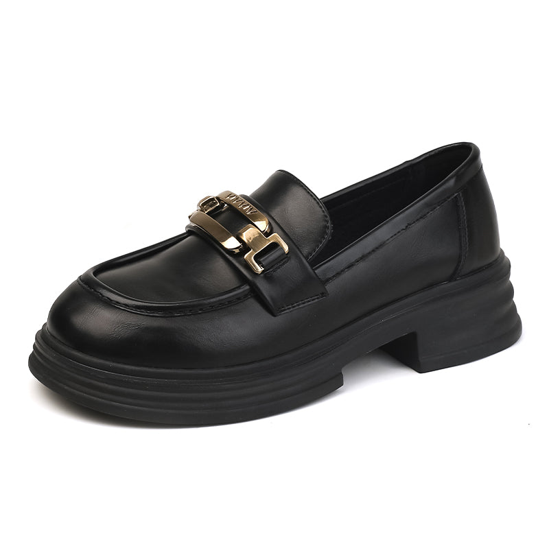 Women Retro Casual Minimalist Soft Thick Soled Loafers Newgew Shoes