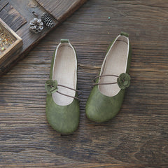 Women Retro Soft Handmade Casual Flats Newgew Shoes