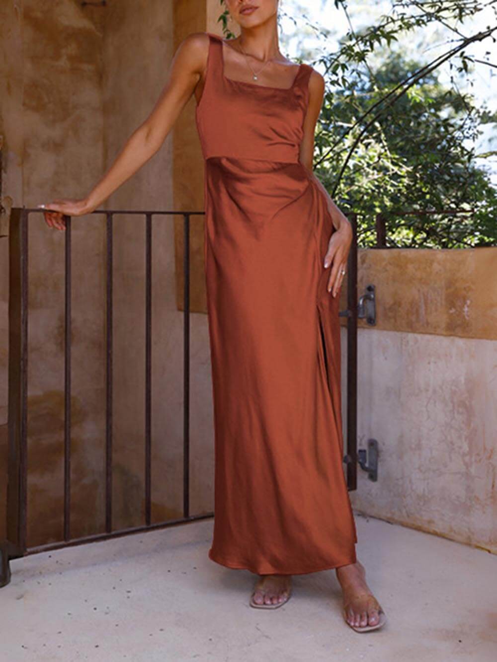 Summer Halter Satin Bridesmaid Prom Maxi Dresses Newgew Dresses