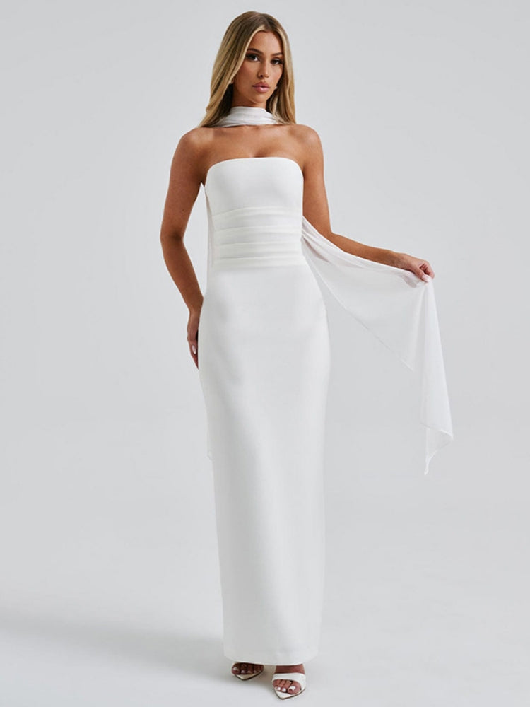 Strapless Lace Trim Dress Set Newgew Dresses