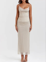 Maxi Dress Dreamscape - Light Gray Dream Newgew Dresses
