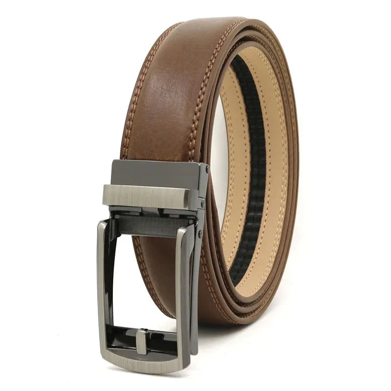 3.5cm Genuine Leather Automatic Buckle Belt Newgew