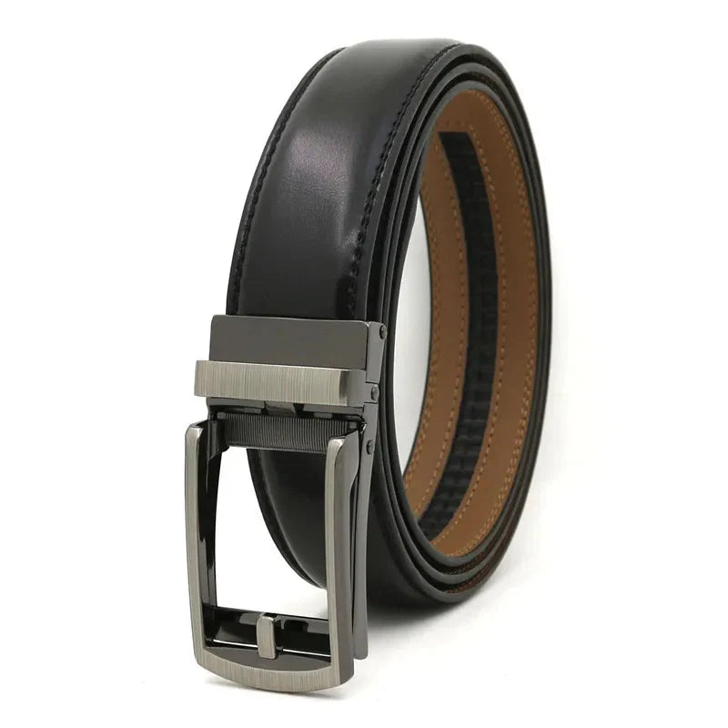 3.5cm Genuine Leather Automatic Buckle Belt Newgew