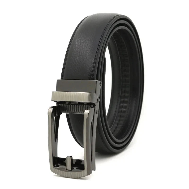 3.5cm Genuine Leather Automatic Buckle Belt Newgew