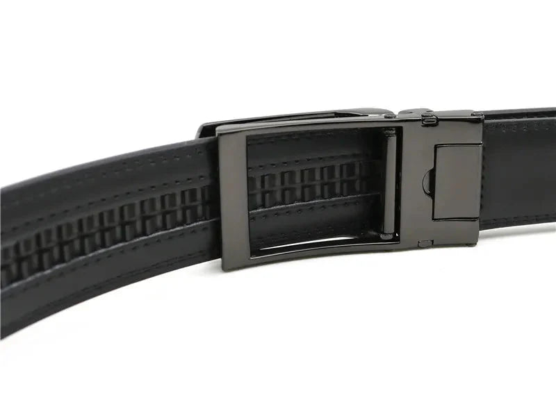 3.5cm Genuine Leather Automatic Buckle Belt Newgew