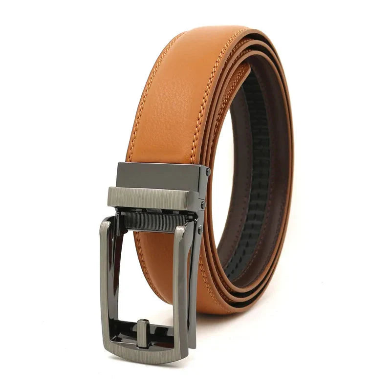 3.5cm Genuine Leather Automatic Buckle Belt Newgew