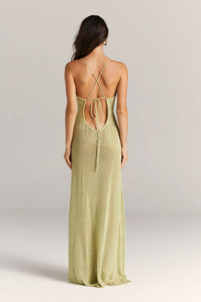 Cut-Out Knitwear Dress - Floral Newgew Dresses
