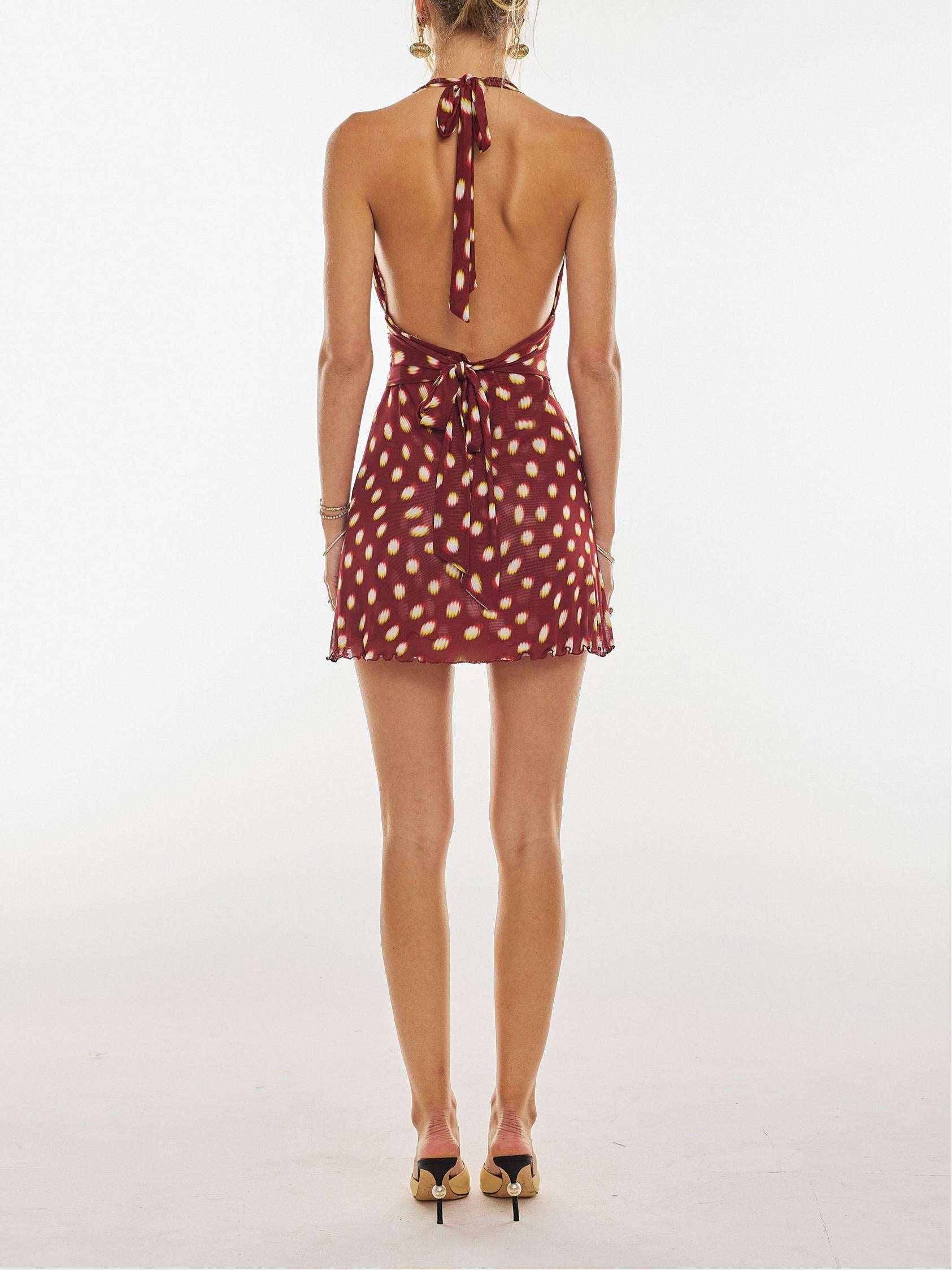 Lycra Polka Dot Mini Dress Newgew Dresses
