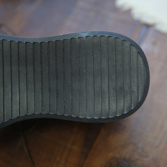 Women Retro Round Head Thick Soled Casual Shoes Newgew Shoes