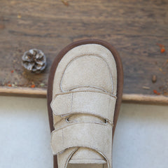Women Retro Velcro Soft Flat Casual Shoes Newgew Shoes