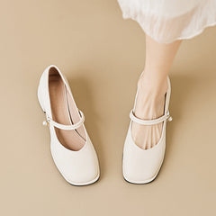 Women Soft Minimalist Casual Chunky Heel Pumps Newgew Shoes