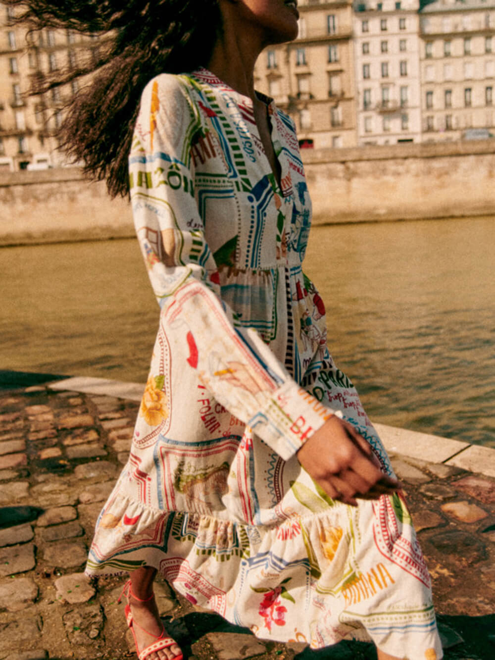 Printed Cotton And Linen Dress Newgew Dresses