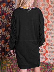 Color Block V Neck Casual Mini Dress Newgew Dresses