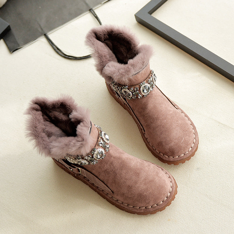 Women Casual Fashion Furred Flat Snow Boots Newgew Shoes