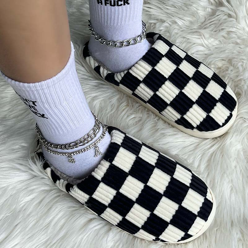 Casual Living Patchwork Round Keep Warm Shoes NewGew