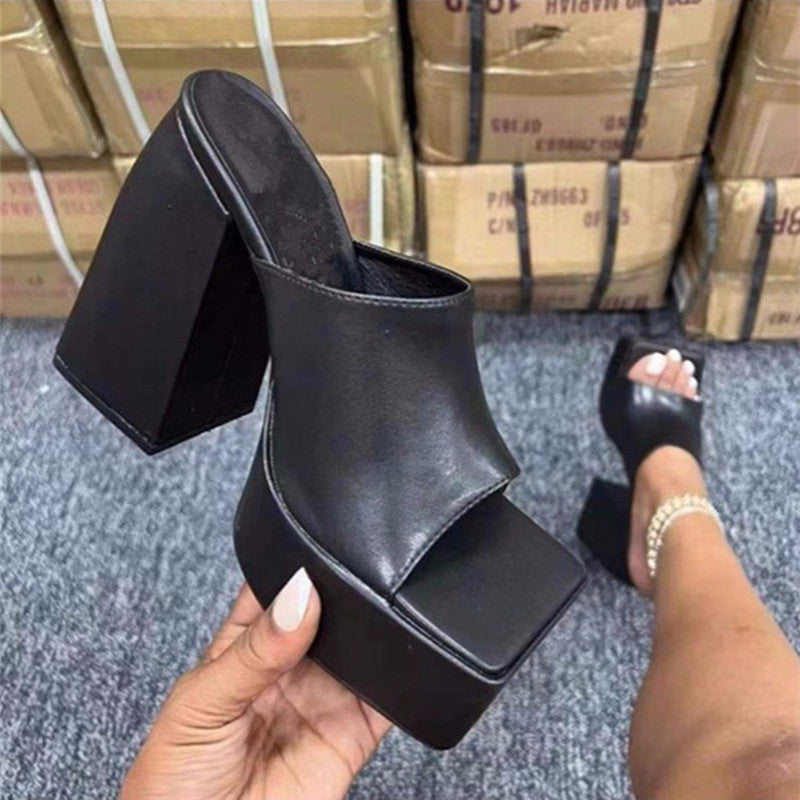 Casual Patchwork Square Wedges Shoes NewGew