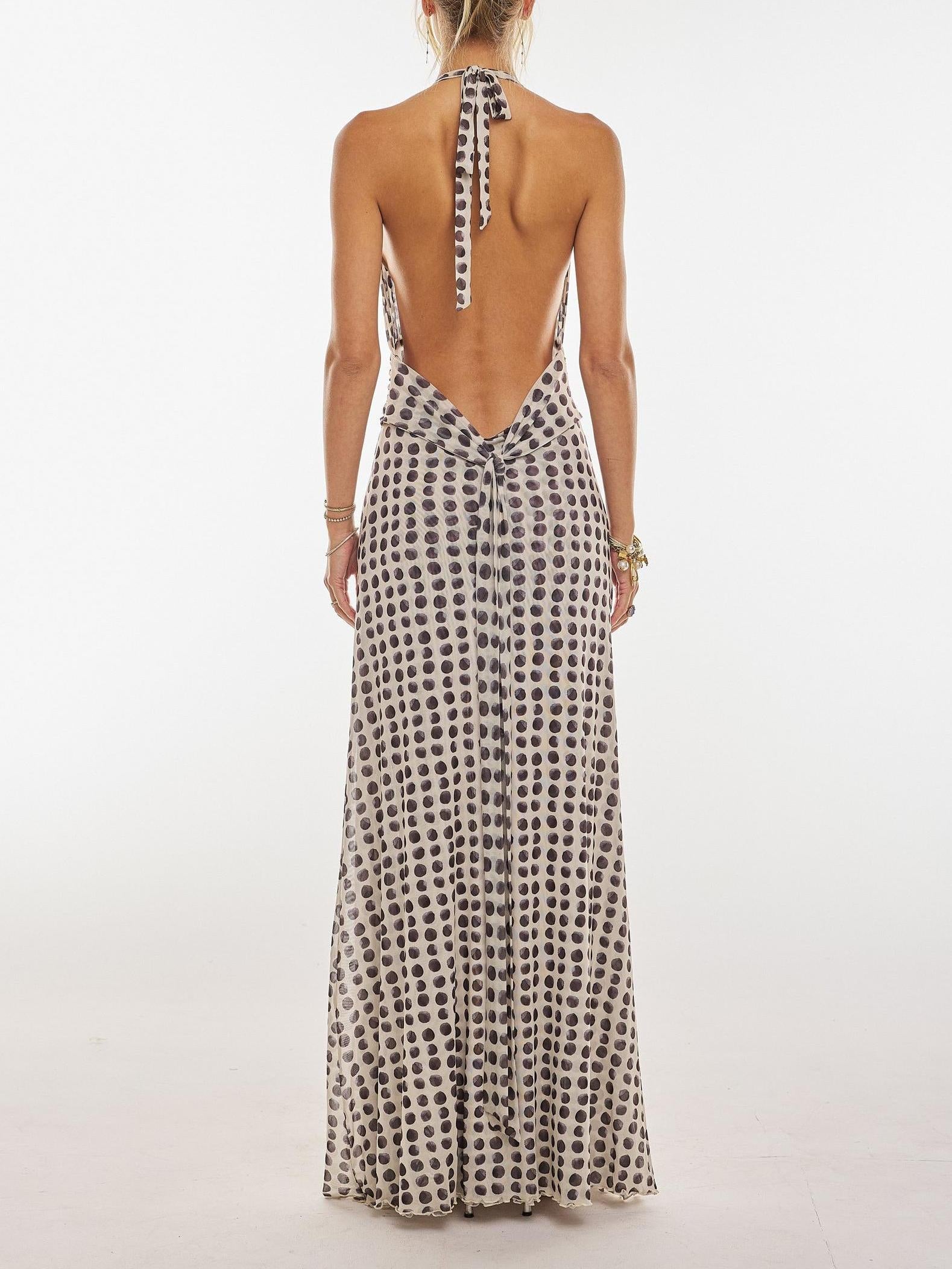 Camoni Polka Dot Diary Maxi Dress Newgew Dresses