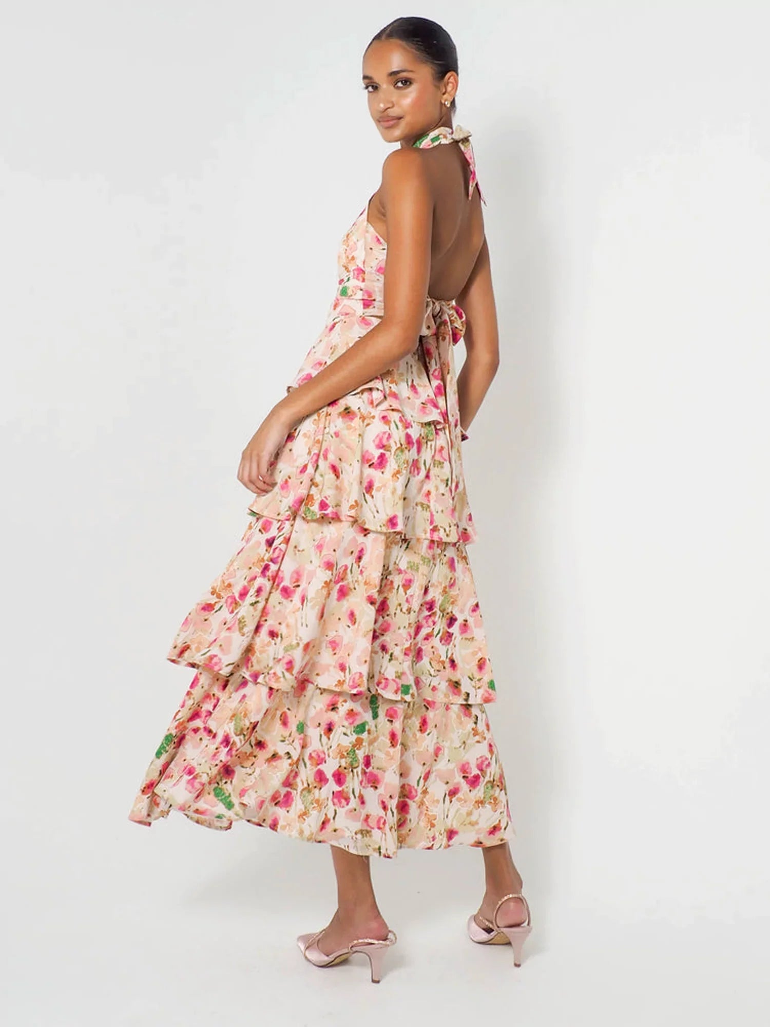 Halterneck Maxi Dress - Provence Bloom Newgew Dresses