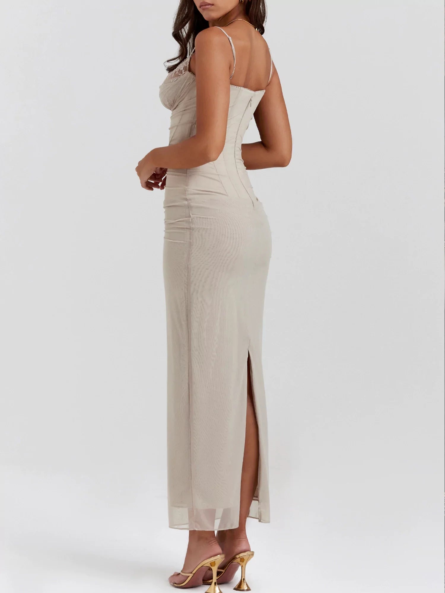 Maxi Dress Dreamscape - Light Gray Dream Newgew Dresses