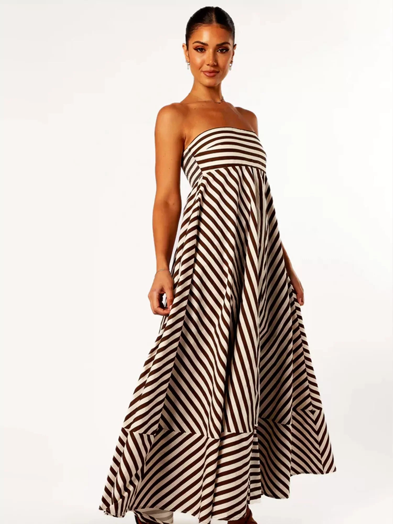Nocturnal Charm Ruched Maxi Dress Newgew Dresses