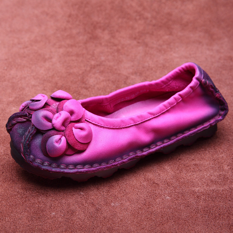 Women Retro Soft Leather Antislip Flats Newgew Shoes