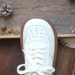 Women Casual Breather Leather Flat Shoes Newgew Shoes
