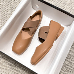 Women Minimalist Casual Cross Strap Soft Flats Newgew Shoes