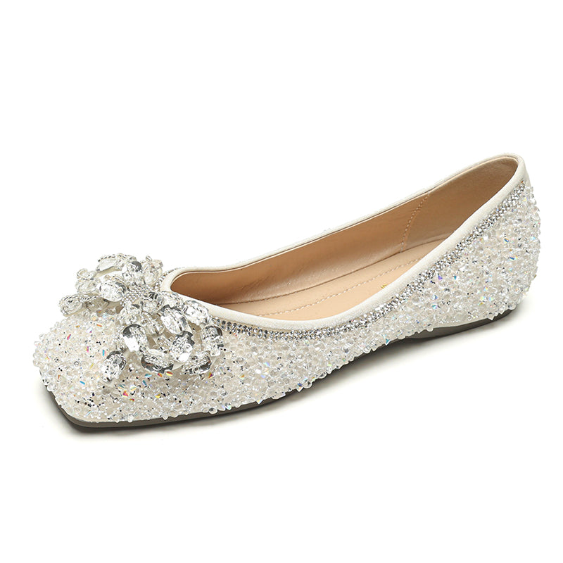 Women Fashion Crystal Comfort Soft Flats Newgew Shoes