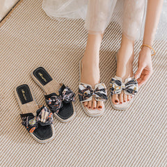 Women Fashion Bowknot Casual Summer Slides Newgew Shoes