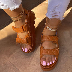 Fashion Casual Patchwork Opend Comfortable Out Door Wedges Shoes NewGew