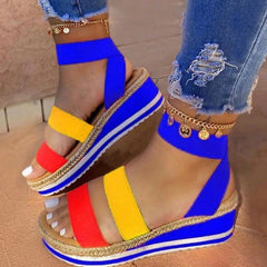 Fashion Casual Hollowed Out Patchwork Fish Mouth Sandals NewGew