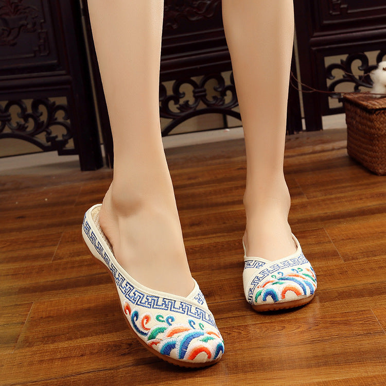 Style Retro Walking In The Waves Canvas Shoes Newgew