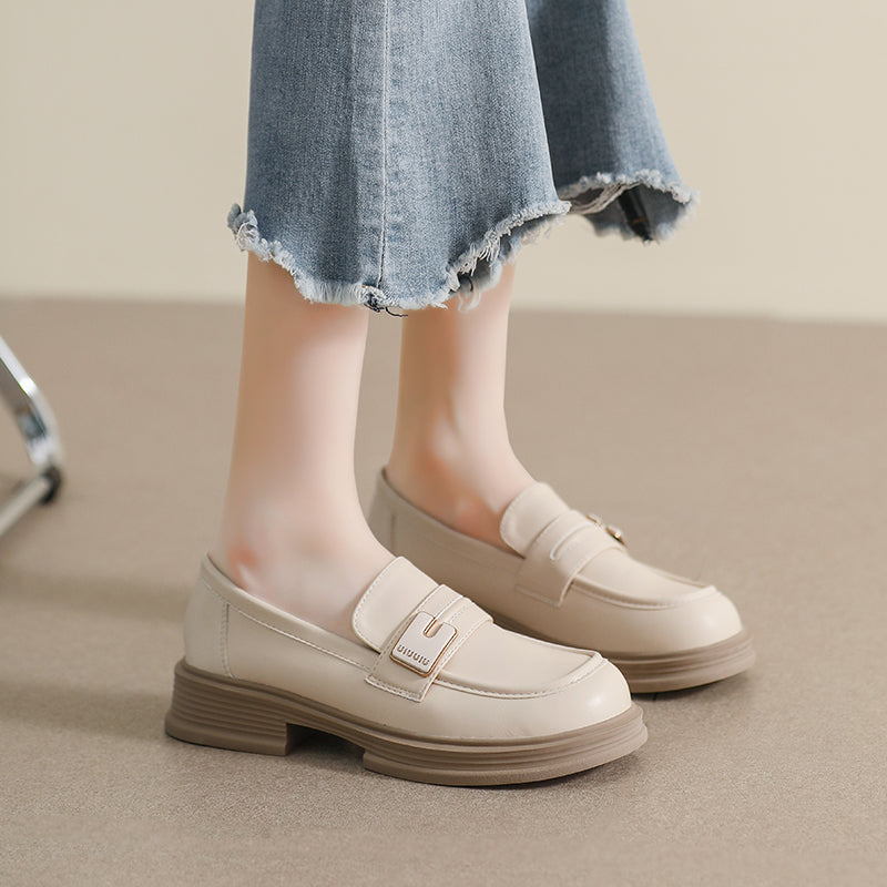 Women Minimalist Comfort Solid Casual Loafers Newgew Shoes