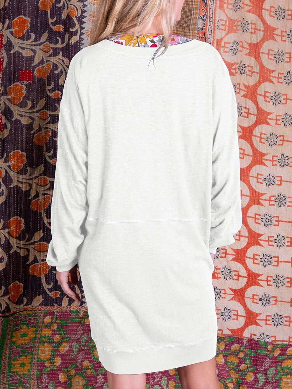 Color Block V Neck Casual Mini Dress Newgew Dresses