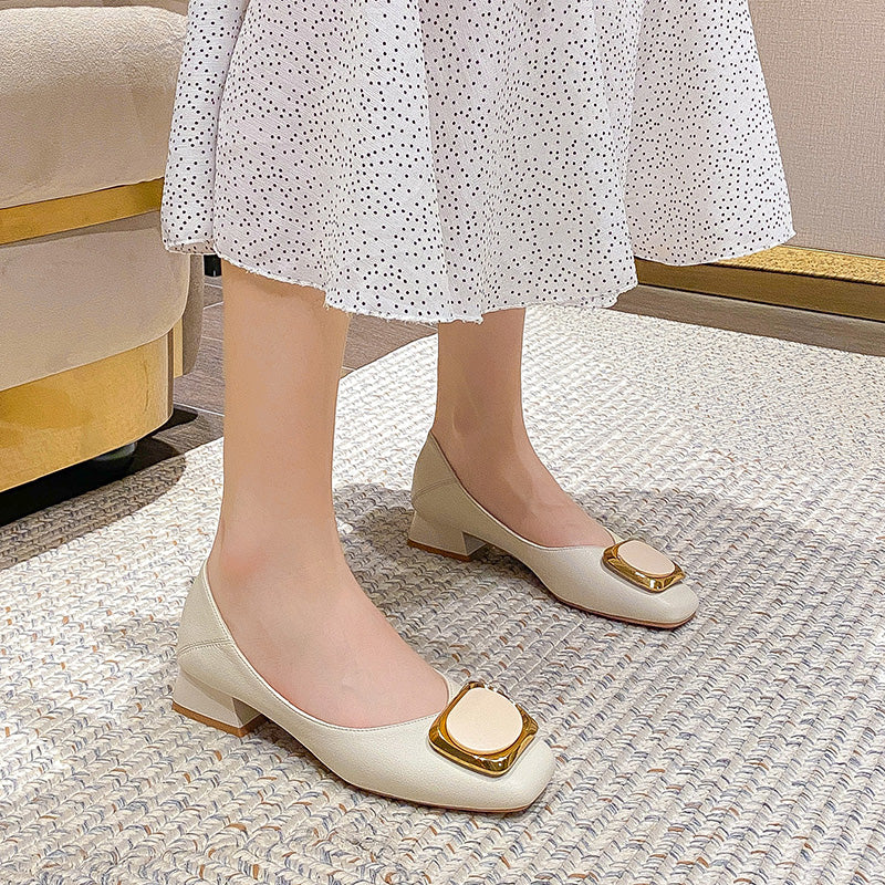 Women Fashion Cowhide Pumps Dress Shoes Newgew Shoes