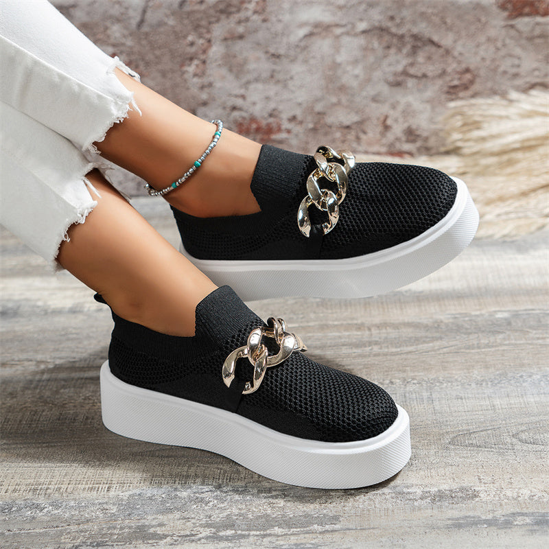 Fashion Casual Patchwork Solid Color Round Comfortable Out Door Flats Shoes NewGew