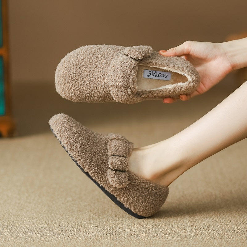 Women Minimalist Casual Flat Soft Fur Shoes Newgew Shoes