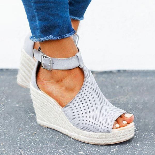 Women Summer Fish Mouth Wedge Sandals NewGew