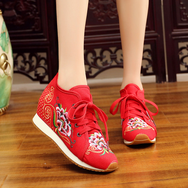 Autumn Beyond Sports Flat Bottom Embroidery Cloth Ethnic Canvas Shoes Newgew